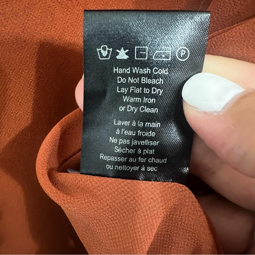 Heartloom S Copper Leopard Animal Print Satin Elastic Waist Midi Slip Skirt - Picture 5 of 7